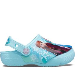 Sandale plaja fete Crocs Disney Frozen Clog T Ice Blue