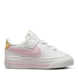 Pantofi sport fete DA5382 Nike Court Legacy White Pink Melon