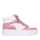 Pantofi sport fete Court High Shine Kicks White Pink