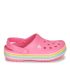 Sandale plaja fete Crocband Rainbow Glitter Clog K Pink Lemonade